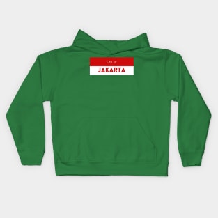 The City of Jakarta in Indonesia Flag Kids Hoodie